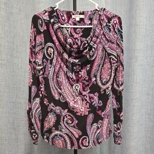 Chico's Vibrant Paisley‎ Subtly stretchy Top Size 12
